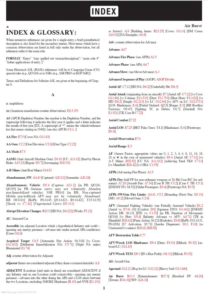 Advanced Squad Leader Rule Book: Electronic Edition — Desperation 